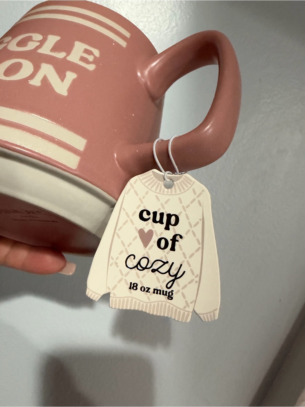 Snuggle Season Pink Ceramic Mug - Picture 2 of 4